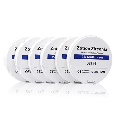 Krona za sprednje zobe iz cirkonijevega dioksida 3D večslojni zobni cirkonij